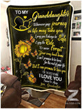 Blanket - Softball - To my granddaughter - Butterfly-LOVE GIFT HOME
