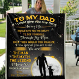 To My Dad You Are The Man The Myth The Legend Love Daughter - Premium Sherpa Blanket