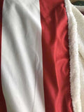 3D Digital Printing American National Flag - Premium Sherpa Blanket