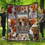 Cute Dogs Animal Collection Collage - 3D Printed Quilting Quilt