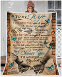 Blanket - Butterfly - To My Wife - I Choose You-LOVE GIFT HOME