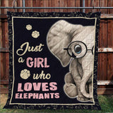 Just A Girl Who Loves Elephant - 3D Quilt