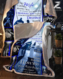 Custom Fleece Blanket - POLICE - Wedding Anniversary - To my Wife - Destiny-LOVE GIFT HOME