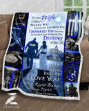 Custom Fleece Blanket - POLICE - Wedding Anniversary - To my Wife - Destiny-LOVE GIFT HOME